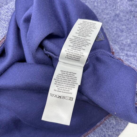 Rhone Mens Large Purple 1/4 Zip Long Sleeve Pullover Sweater - Picture 3 of 5